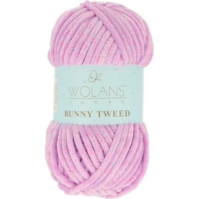Wolans Bunny Tweed 25 svetlá fialová s ružovou