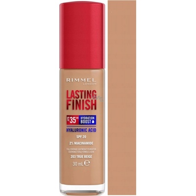 Rimmel London Lasting Finish 35H SPF20 Dlhotrvajúci hydratačný make-up 203 True Beige 30 ml