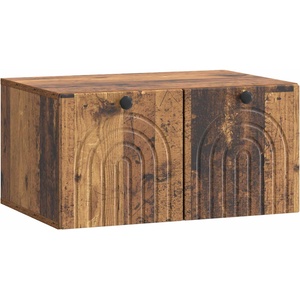 vidaXL Стенно монтиран ТВ шкаф 59, 5 x 41 x 30 cm Старо дърво (898173)
