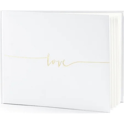 PartyDeco Книга за пожелания с надпис Love