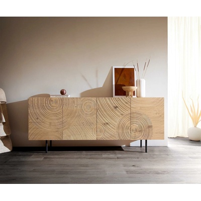 Delife Ashara 200 cm 4 dvířka kulatá podnož