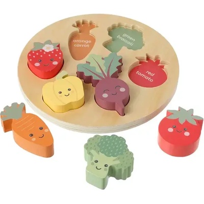 Orange Tree Toys Дървен Пъзел " Щастливи Зеленчуци" - Spring Garden (OTT06169)