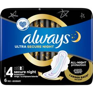 Always дамски превръзки, Ultra, Secure night, 6 броя