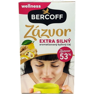 Bercoff Klember Wellness Zázvor extra silný aromatizovaný bylinný čaj s limetkou 20 x 2 g