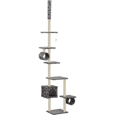 vidaXL Škrabadlo pre mačky so sisalovými stĺpikmi 260 cm s labkami
