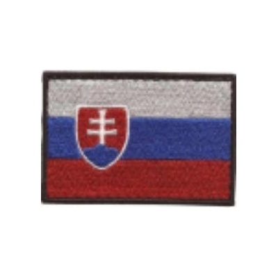 Nášivka Slovenská vlajka 6x4,5 cm suchý zip - barevná