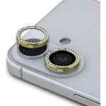 Guess Fixed Glitter защитно стъкло за обектив iPhone 16/16 Plus златно (GUCL162SGGD)