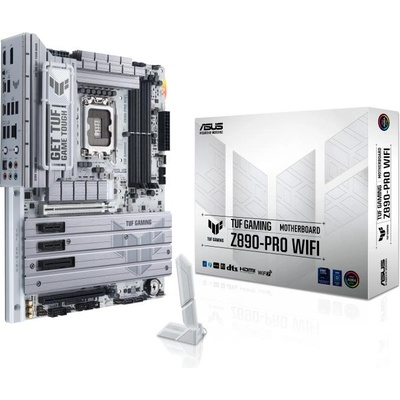 Дънна платка Asus TUF GAMING Z890-PRO WIFI, Z890, LGA1851, DDR5, PCI-E 5.0 (Thunderbolt&DP&HDMI), 4x SATA 6Gb/s, 4x M. 2, 6x USB 3.2 Gen2, 2.5G LAN, Wi-Fi 7, Bluetooth 5.4, ATX (90MB1IR0-M0EAY0)