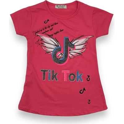 Mc kids wear dievčenské tričko s krátkym rukávom Tiktok růžová