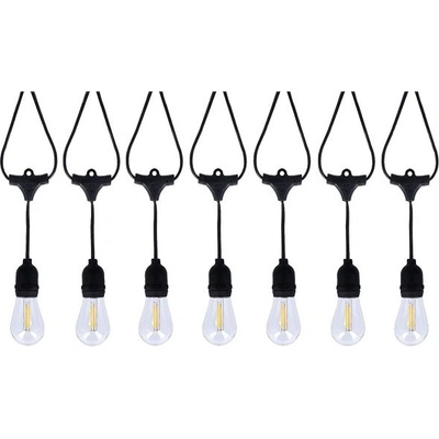 Tesla párty řetěz 15LED 13,5 m + 2 m 11 režimů 2700 + 6000 K ovladač timer
