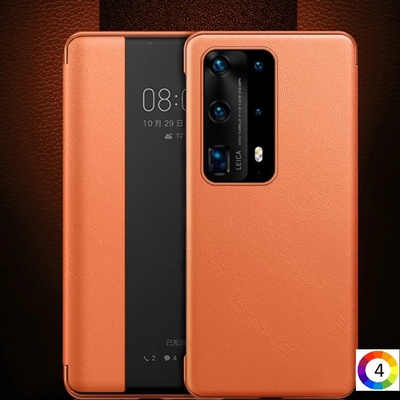 Huawei P40 Pro Smart View Window Кожен Калъф и Протектор