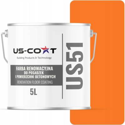 Barva barva na betonu US-Coat oranžová RAL2003 polomatná 5 l