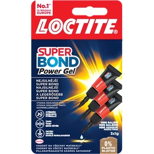HENKEL Лепило за хапчета HENKEL Loctite Super Attack Power Flex mini trio 1 gr 3 бр. /блистер 2977847 (2977847)