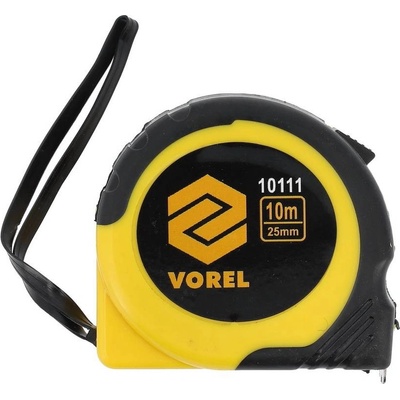 Vorel metr svinovací 10 m x 25 mm žluto - černý TO-10111