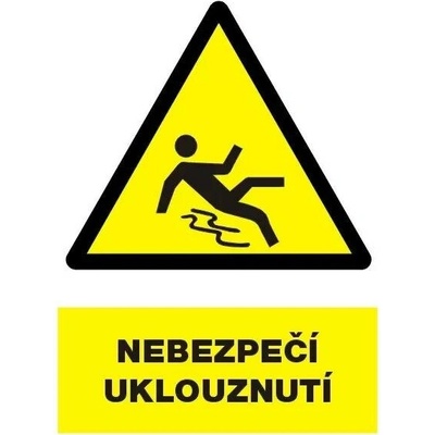 Tabulka bezpečnostní-Nebezpečí uklouznutí