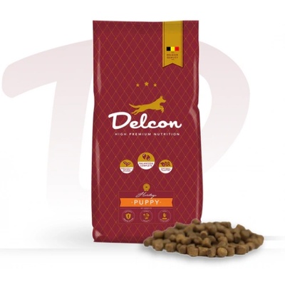 Delcon Dog Puppy High Premium - супер премиум суха храна за подрастващи кученца от всички породи с пиле и ориз, 3 кг - Белгия