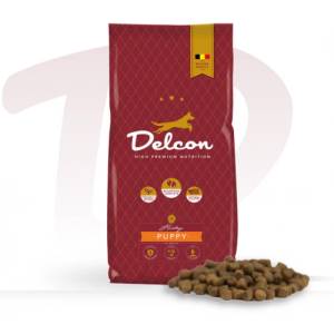 Delcon Dog Puppy High Premium - супер премиум суха храна за подрастващи кученца от всички породи с пиле и ориз, 3 кг - Белгия