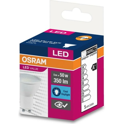 Osram Žiarovka LED GU10 50 ean8739 120° 4,5W/6500K Value PAR16