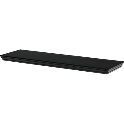 Autronic - Polička nástěnná 80 cm, MDF, barva černá, baleno v ochranné fólii - P-025 BK