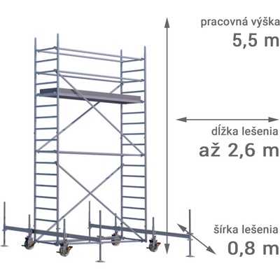 RUX MOBILO 800 5,5 m 180 cm