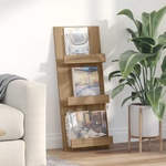 vidaXL Етажерка за списания Дъб 43 x 11 x 102 см Инженерна дървесина (899518)