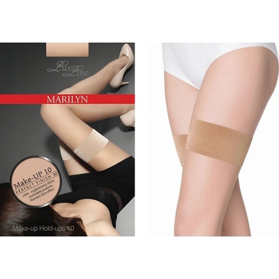 Marilyn Dámske samodržiace pančuchy LUX LINE MAKE UP 10 hnedé DAINO