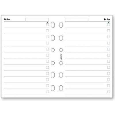 Filofax Seznam úkolů, bílé náplň kapesních diářů A7