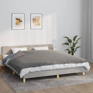vidaXL Утежнено одеяло с плик, сиво, 155x220 см, 7 кг, плат (350830)