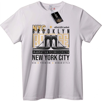 NOONEBRAND Тениска NYC Мост Град - 6XL, White