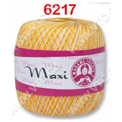 MADAME TRICOTE PARIS Příze Maxi - klasická i Metallic Maxi: 6217 Žlutý melír