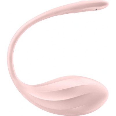 Satisfyer Ribbed Petal - vibračné vajíčko s diaľkovým ovládaním ružové