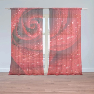Sablio Záclony Květ Ruža: 2ks 150x250cm