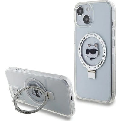 KARL LAGERFELD Кейс Karl Lagerfeld KLHMP15SHMRSCHH за iPhone 15 6.1", бял / бял, твърд, Ring Stand Choupette Head MagSafe (3666339168636)