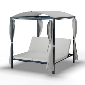 Blumfeldt Eremitage Double XL шезлонг, защита от слънцето| за 2 души, метална рамка, устойчив на атмосферните влияния (GDI17-EremitageXL-An) (GDI17-EremitageXL-An)