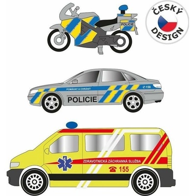 Made Sada motorka osobní auto a dodávka se světlem a zvukem
