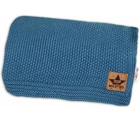 Baby Nellys Luxusná deka dečka BASIC navy