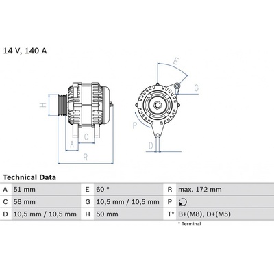 Alternátor BOSCH 0 986 046 230