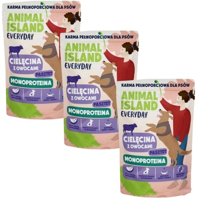 Animal Island Everyday Monoprotein Veal 3 x 300 g