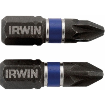 Jednostranný bit, drážka Pozidrive, PZ2 x 25 mm, 20 ks, 1/4quot;, Irwin impact, 1923357