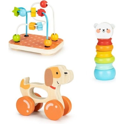 EcoToys dřevěná vzdělávací hračka sada 3 hraček 2203