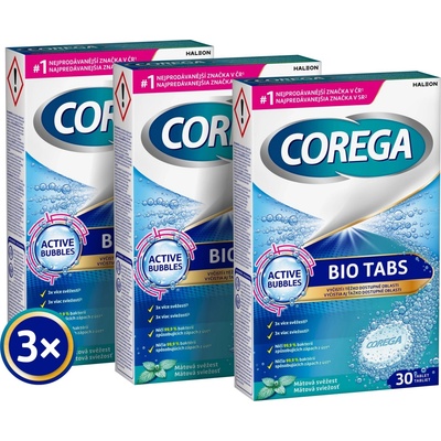 Corega Antibakteriální čistící tablety 3 x 30 ks