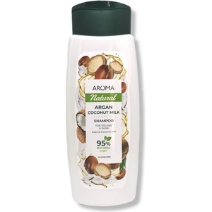 AROMA шампоан за коса, Natural, Арган и Кокосово мляко, 400мл
