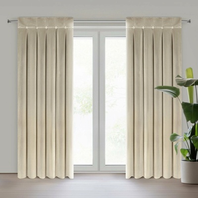 EUROFIRANY ZATEMŇOVACÍ ZÁVES NA PÚTKACH ALITA 85X250 CM BÉŽOVÁ