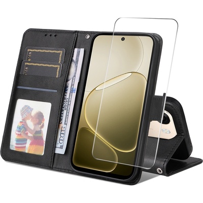 OPPO ENKAY HAT PRINCE Кожен Калъф за Oppo A6 Pro 4G / 5G / A6 5G - Портфейл, Стойка, 9H стъкло, 5 цвята