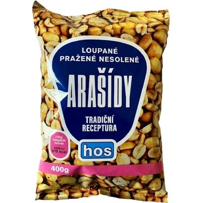 HOS Arašídy loupané pražené nesolené 400 g