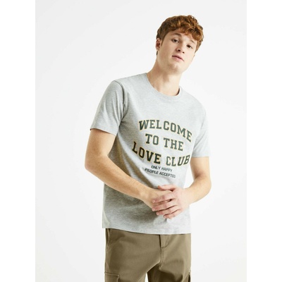 Celio Светлосиво мъжко тениска Celio Bedisplay Welcome Celio | Siv | МЪЖЕ | S