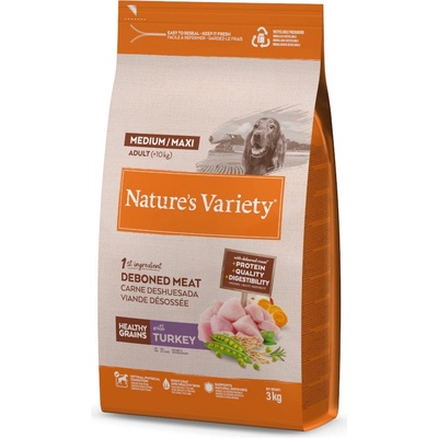 Nature's Variety Healthy Grains Medium & Maxi Adult Turkey 3 kg