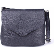 Vera Pelle malá tmavěkožená crossbody kabelka no. 61 modrá