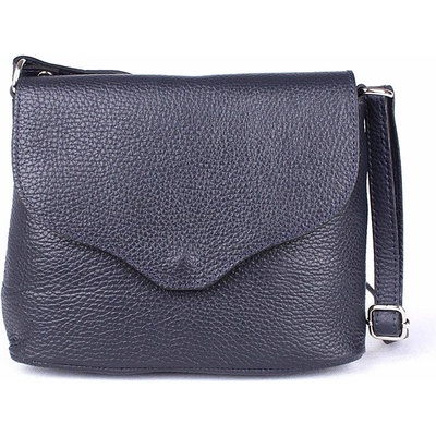 Vera Pelle malá tmavěkožená crossbody kabelka no. 61 modrá
