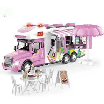 Kik Дистанционно управление на кемпер 2, 4 GHz дистанционно управление на автомобили звуци, светлини, аксесоари розово (KX3049)